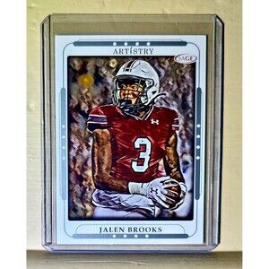Jalen Brooks 2023 SAGE NFL Artistry Football #60 Card